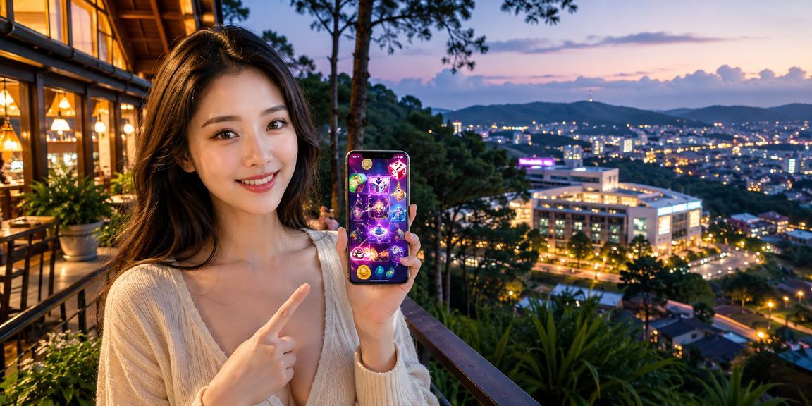 Người dùng Đà Lạt đọc phân tích trên ứng dụng di động trong không gian cà phê