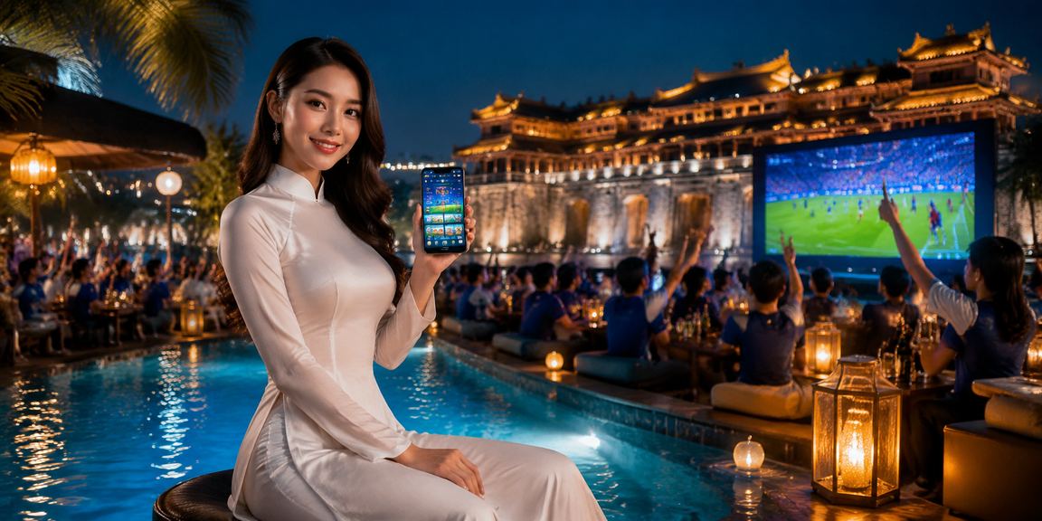 Người dùng tại Huế theo dõi bóng đá trên giao diện m310 bằng điện thoại