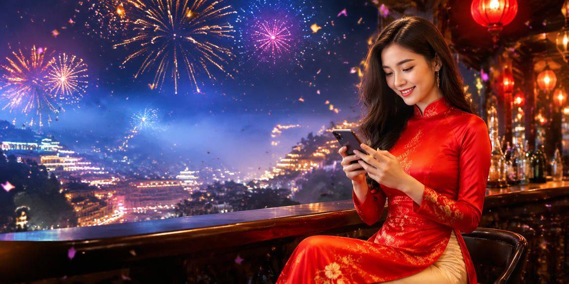 Người dùng Sa Pa kiểm tra thông tin thể thao trên điện thoại khi mạng yếu